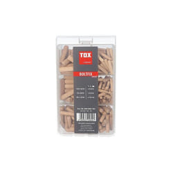 Cheville en bois TOX assortiment 190 pcs. Boltfix wood 100x 6 x 30 mm, 50x 8 x 40 mm, 40x 10 x 40 mm, cheville cannelée en