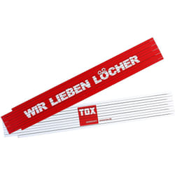 TOX - Mètre pliant 2 mtr '…wir lieben Löcher'