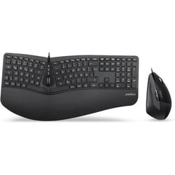 Kit Combiné Ergonomique - PERIXX - Periduo-505 - Clavier Incurvé - Souris Verticale - Repose-Poignet Réglable