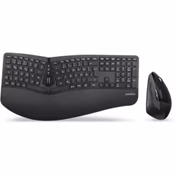 Ensemble clavier et souris ergonomique tout-en-un avec technologie sans fil 24 GHz