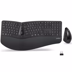 Combo Clavier Souris Ergonomique - Perixx - PERIDUO-505 - USB - Sans fil - AZERTY