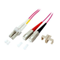EFB Elektronik LC-SC 50/125µ câble de fibre optique 10 m OM4 Rose