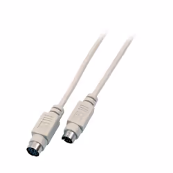 EFB Elektronik PS/2 5m, 5 m, 6-p Mini-DIN, 6-p Mini-DIN, Mâle, Femelle, Beige