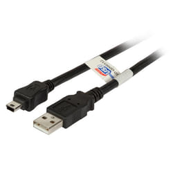 EFB Elektronik K5251SW.1,8 câble USB 1,8 m USB 2.0 USB A Mini-USB B Noir