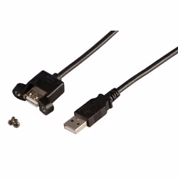 EFB Elektronik K5291SW.1,8V2, 1,8 m, USB A, USB A, USB 2.0, Mâle/Mâle, Noir