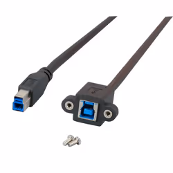 EFB Elektronik K5264SW.1, 1 m, USB B, USB B, USB 3.2 Gen 1 (3.1 Gen 1), 5000 Mbit/s, Noir