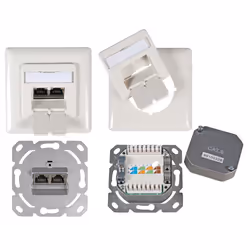 EFB Elektronik ET-25211.2V1, 2 x RJ-45, Blanc