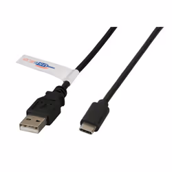 EFB Elektronik K5258SW.1, 1 m, USB A, USB C, USB 2.0, 480 Mbit/s, Noir
