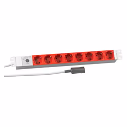EFB Elektronik 691698K, 2 m, Coupleur C14, IP20, 1,5 mm², Aluminium, Rouge, Blanc