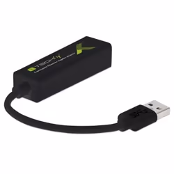 Techly IDATA USB-ETGIGA3T2 câble de réseau Noir 0,1 m