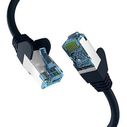 Câble patch RJ45 Cat7 - EFB Eletronik - 50 m - Blindé - 10 Gb - Noir