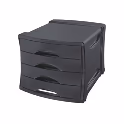 Esselte Vivida, Polystyrène, Noir, A4, 4 tiroir(s), 210 g, 254 x 350 x 61 mm