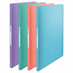 Esselte 626234, Dossier manila, A4, Polypropylène (PP), Couleurs assorties, 120 feuilles, 60 pochettes