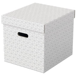 Boîtes de rangement - ESSELTE - format L - gris - carton solide - certifié FSC