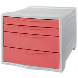 Esselte 628457 unité de tiroir de bureau Corail, Gris Polystyrène
