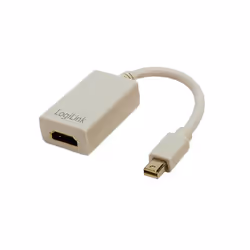 LogiLink CV0036A, 0,1 m, Mini DisplayPort, HDMI Type A (Standard), Mâle, Femelle, 6,75 Gbit/s