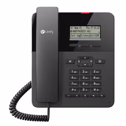 Unify OpenScape Desk Phone CP110, Téléphone analogique, Combiné filaire, Haut-parleur, Noir