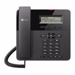 Unify OpenScape Desk Phone CP210, Téléphone analogique, Combiné filaire, Haut-parleur, Noir