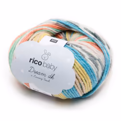 Rico Design Baby Dream dk, Bébé, Multicolore, 115 m, 3.5 - 4, 30 °C, 50 g