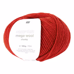 Rico Design 383235.009, Aran, Rouge, Polyacrylique/Laine, 115 m, 30 °C, 100 g