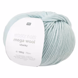 Rico Design 383235.010, Aran, Menthe, Polyacrylique/Laine, 115 m, 30 °C, 100 g