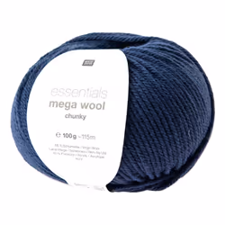 Rico Design 383235.012, Aran, Bleu, Polyacrylique/Laine, 115 m, 30 °C, 100 g