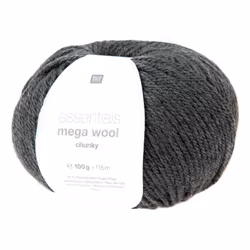 Rico Design 383235.015, Aran, Anthracite, Polyacrylique/Laine, 115 m, 30 °C, 100 g