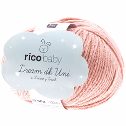 Rico Design Baby Dream dk uni - A Luxury Touch, Bébé, Léger, Rose, Acrylique/Polyamide, 115 m, 30 °C