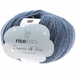 Rico Design Baby Dream dk uni - A Luxury Touch, Bébé, Léger, Bleu, Acrylique/Polyamide, 115 m, 30 °C