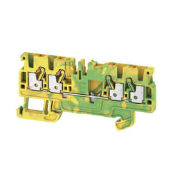 Weidmüller A4C 2.5 PE bornier Vert, Jaune