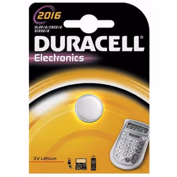 Duracell CR 2016, Batterie à usage unique, CR2016, Lithium, 3 V, 1 pièce(s), Argent