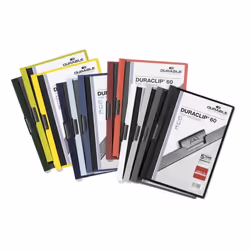Durable DURACLIP 60, Multicolore, PVC, Acier, 60 feuilles, A4
