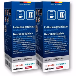 Lot de 2 boîtes contenants 6 pastilles détartrantes Bosch pour machine à café et bouilloire. Contenus : jeu de 6 unités, déta ...