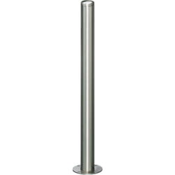 Certeo - frankel kaiserkraft, Potelet en inox, avec embout, platine à