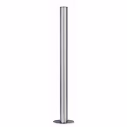 Potelet en inox, à tête plate, à sceller dans du béton avec dispositif d'ancrage au sol, Ø 60 mm. Produit livré = monté. Haut ...