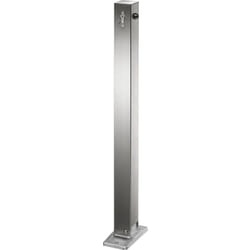 Certeo - frankel kaiserkraft, Potelet en inox, à tête plate, platine à