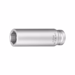 Douille à choc magnétique 1/4'', modèle long Cote s/plats : 10 mm, Longueur 50 mm, Ø extérieur de la prise de force 15,0 mm,  ...