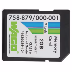 Wago 758-879/000-001, 2 Go, SD, NAND, 20 Mo/s, 17 Mo/s, Noir