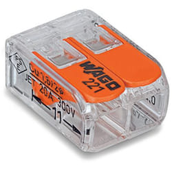 Wago 221-412 connecteur de fils Cage Clamp Orange, Transparent