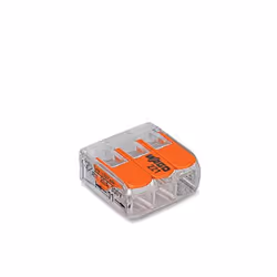 Wago 221-413 bornier 1P Orange, Transparent