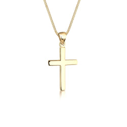 Elli by Julie & Grace Collier Croix Religion Base Collier Femme Argent Or