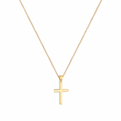 Elli by Julie & Grace Collier Croix Religion Base Collier Femme Argent Or