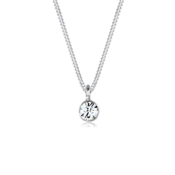 Elli by Julie & Grace Collier Femme Solitaire Cristal de Argent