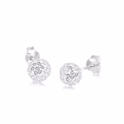 Elli by Julie & Grace Boucles d'oreilles pour femmes Boucles d'oreilles élégantes en argent sterling 925 avec boule de crista ...