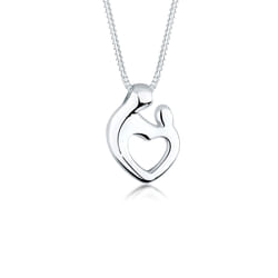 Elli by Julie & Grace Collier femme Coeur Pendentif mère et enfant en argent 45 cm