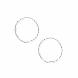 Elli by Julie & Grace Boucles d'Oreilles Creole Boucles d'oreilles Femme - (925/1000) Argent Cristal