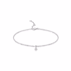 Elli by Julie & Grace Bracelet Filigrane Rond Base Cristal Bracelet Femme - (925/1000) Argent Cristal, Bracelet à mailles ...