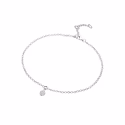 Elli by Julie & Grace Bracelet Filigrane Rond Base Cristal Bracelet Femme - (925/1000) Argent Cristal
