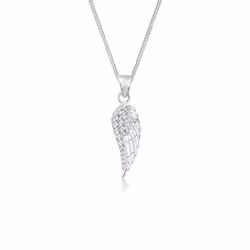 Elli by Julie & Grace Collier Femme Aile avec Cristal en Argent 925, Collier matinée, Chaîne à maillons câblés, Femelle, Arge ...