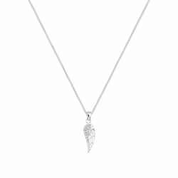 Elli by Julie & Grace Collier Femme Aile avec Cristal en Argent 925